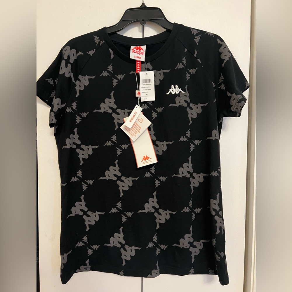 KAPPA AUTHENTIC Women’s KAPAN T SHIRT (BLACK/GREY) Size XL